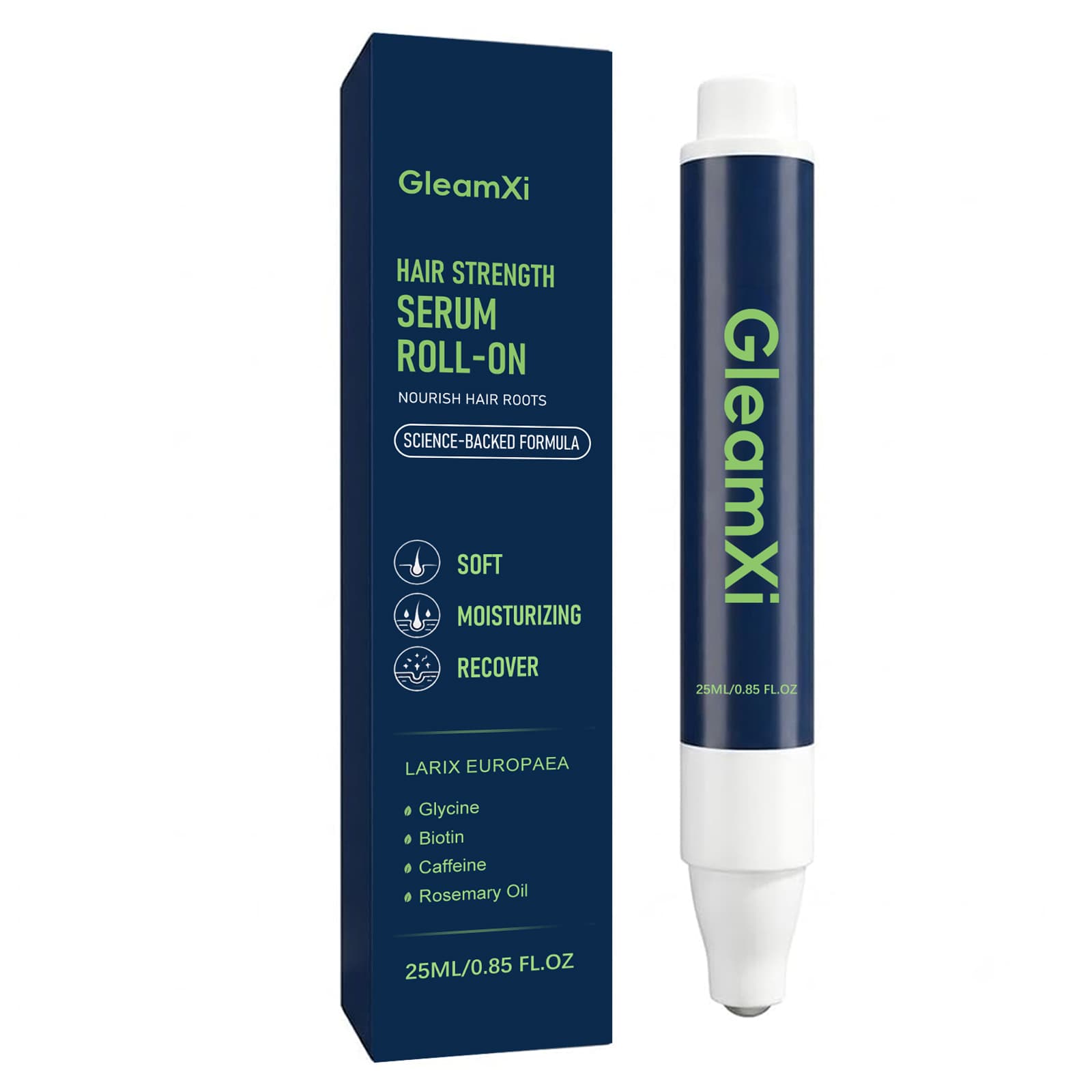 Rosemary scalp roll-on bottle with matching box