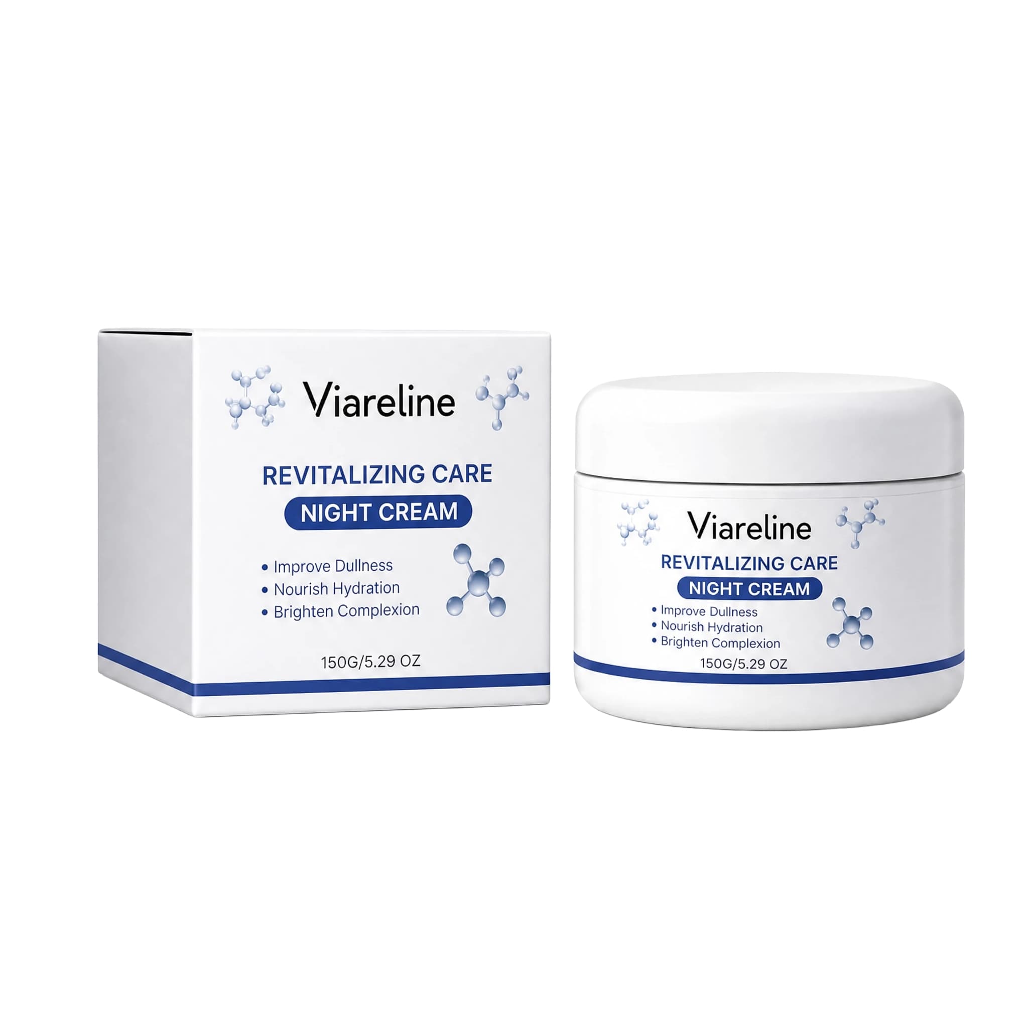 Collagen night cream jar with matching box