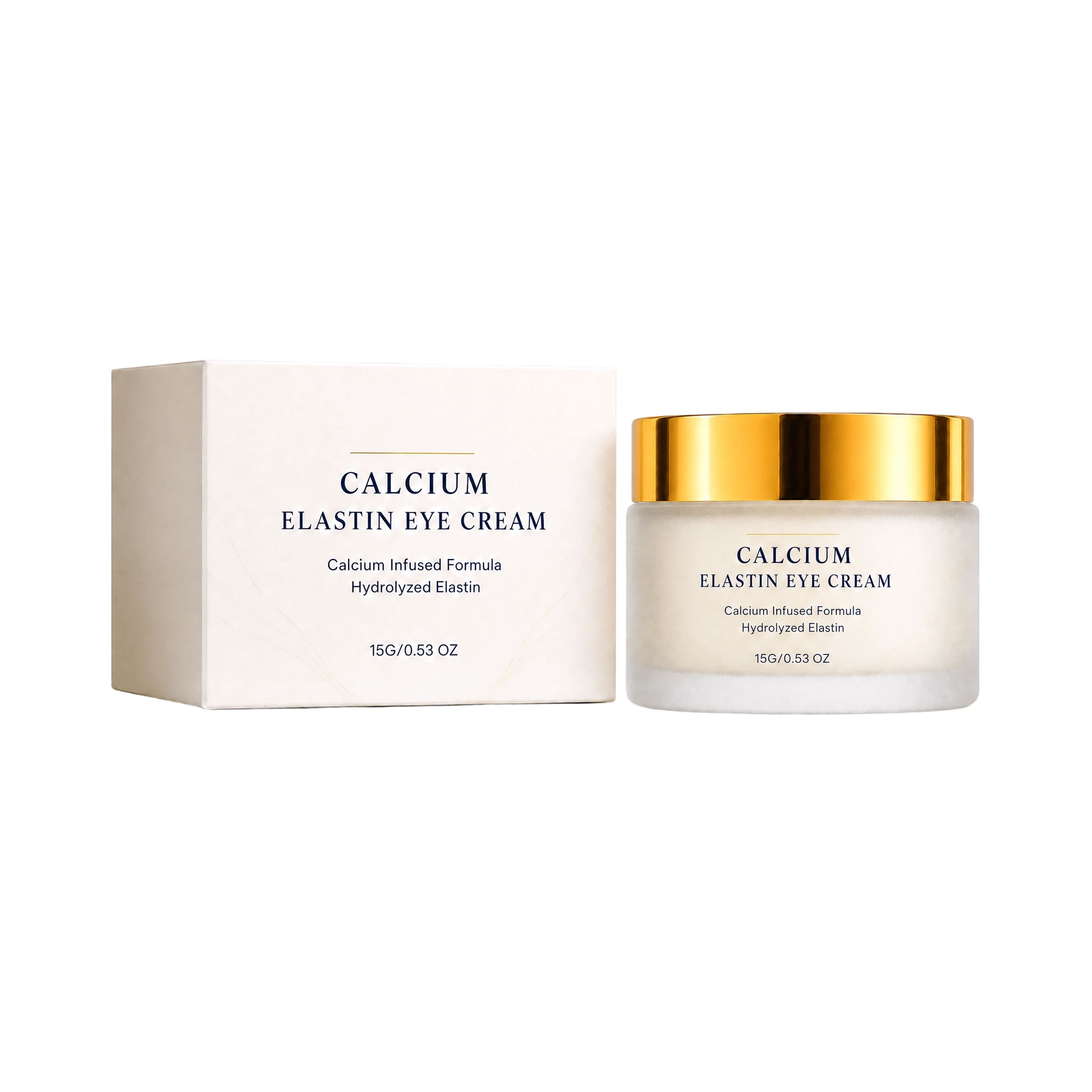Eye cream jar with matching white box