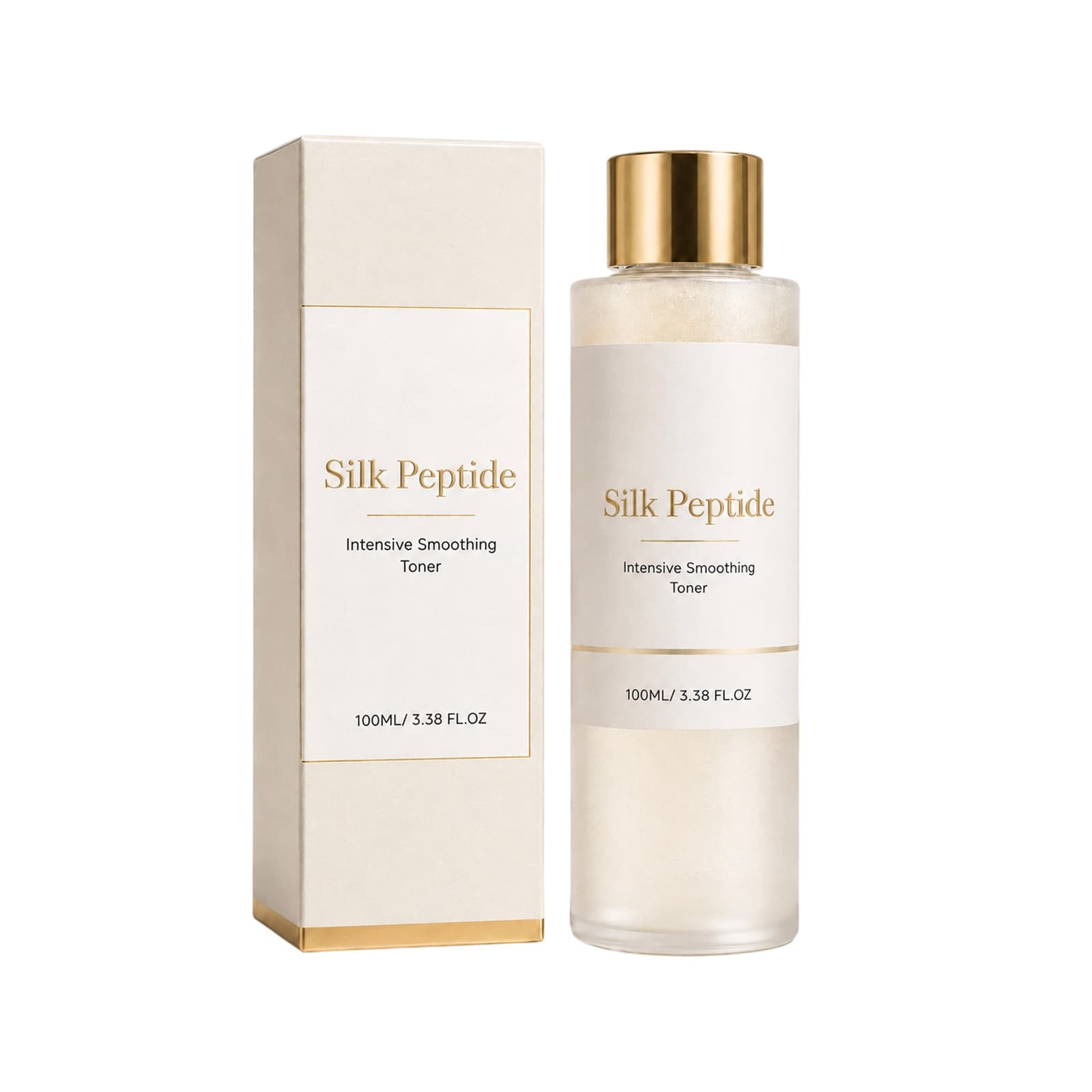 Facial toner bottle with matching box
